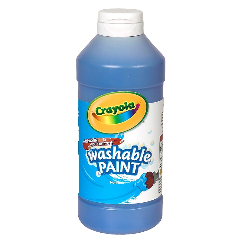 Crayola Washable Kid's Paint, Blue, 16 oz. (BIN201642) image 1