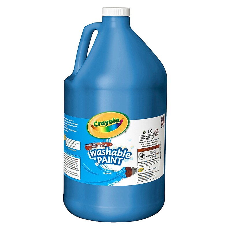 Crayola Washable Kid's Paint, Blue, 128 oz. (BIN212842) image 1