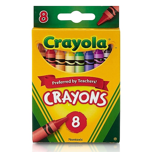 Crayola Crayons 8 Color Peggable, Assorted. Sold as a set of 24, each