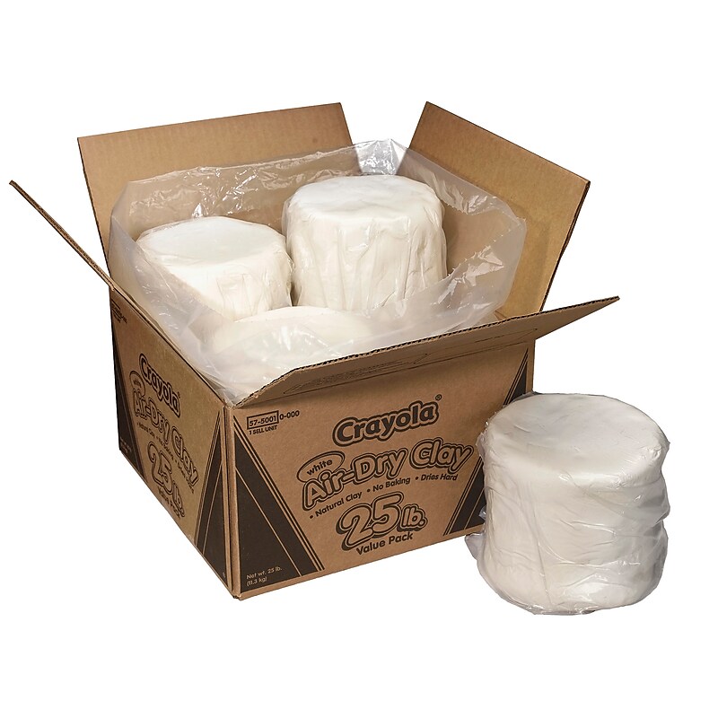 Crayola Air Dry Clay, White, 25lbs. (BIN575001) image 1