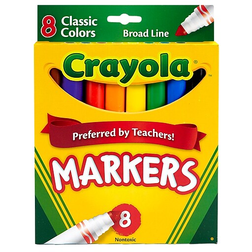 Original Coloring Markers 8 Colors. Sold as a set of 6, each pack has 8