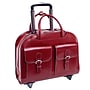 McKlein L Series Leather Briefcase, Laptop Compatible, Rolling, Red (96186A)~#|#~m007104192_sc7