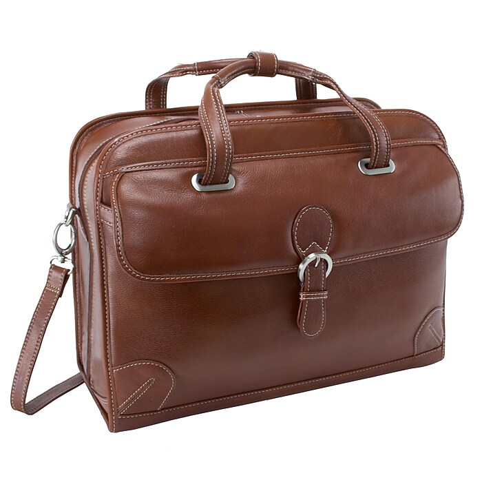 McKlein Siamond Leather Briefcase, Laptop Compatible
