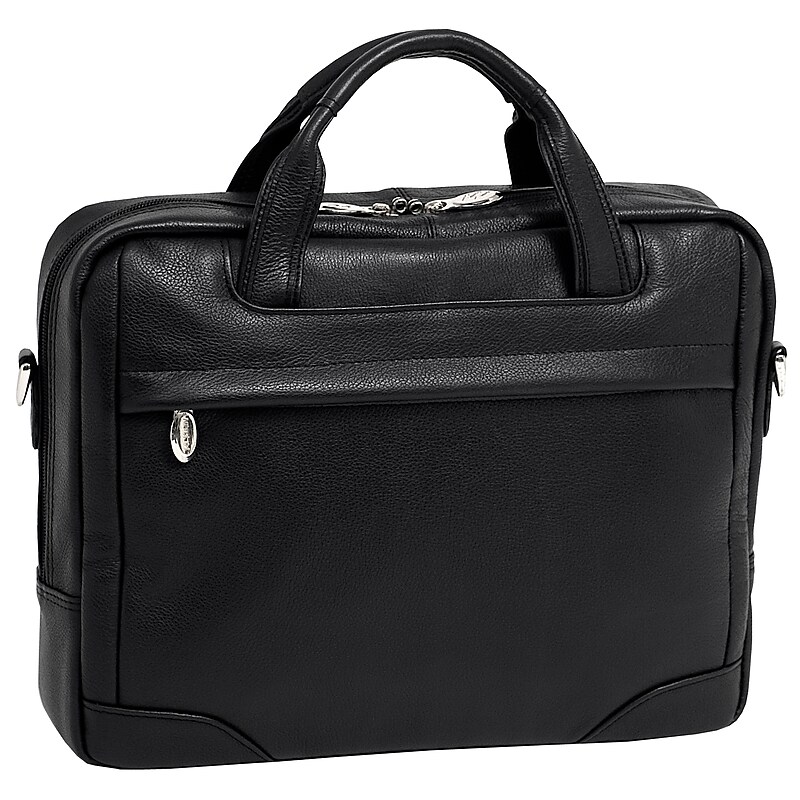 McKlein S Series Laptop Briefcase, Black Leather (15495) image 1