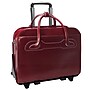 McKlein WILLOWBROOK Leather Briefcase, Laptop Compatible, Rolling, Red (94986)~#|#~m007104264_sc7