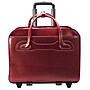 McKlein WILLOWBROOK Leather Briefcase, Laptop Compatible, Rolling, Red (94986)~#|#~m007104266_sc7
