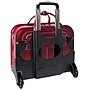 McKlein WILLOWBROOK Leather Briefcase, Laptop Compatible, Rolling, Red (94986)~#|#~m007104268_sc7