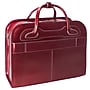 McKlein WILLOWBROOK Leather Briefcase, Laptop Compatible, Rolling, Red (94986)~#|#~m007104269_sc7