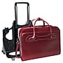 McKlein WILLOWBROOK Leather Briefcase, Laptop Compatible, Rolling, Red (94986)~#|#~m007104270_sc7
