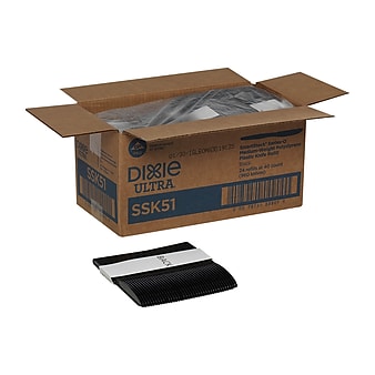 Dixie Ultra SmartStock Series-O Plastic Knife Refills, Medium-Weight, Black, 960/Carton (SSK51)
