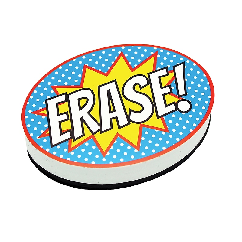 Magnetic Whiteboard Erasers, Superhero Erase! image 1