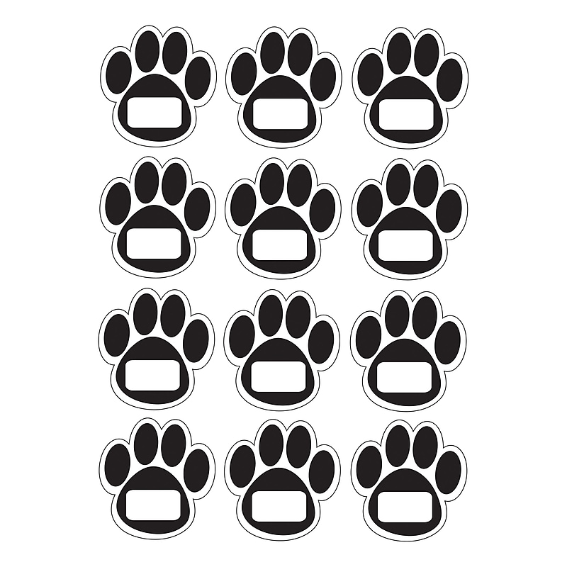 Ashley® Die-Cut Magnetic Nameplates, Black Paws image 1