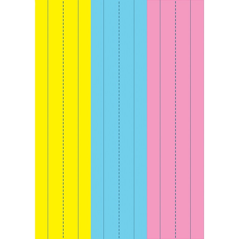 Ashley Productions 2.75" x 11" Die-Cut Magnetic Sentence Strips, Pink/Blue/Yellow (ASH10129) image 1