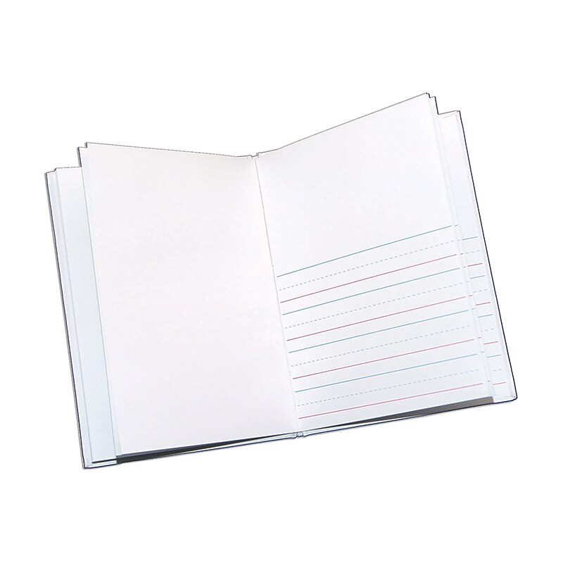 Ashley Hardcover Journal, Primary Ruled and Blank, White, 28 Pages, 12/Bundle (ASH10701-12) image 1