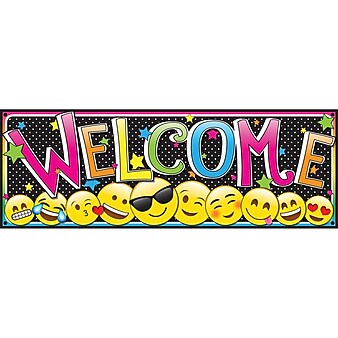 Ashley Productions 6" x 17" Magnetic Emoji Welcome Banner (ASH11310)