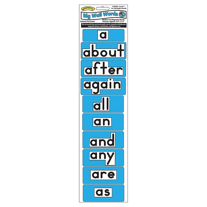 Magnetic Big Wall Words, 1st 100 Words, Level 1 image 1