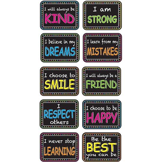 Ashley Motivation Phrase Mini Whiteboard Erasers, Lightweight, Multicolor, 10/Pack~#|#~m007107842_sc7