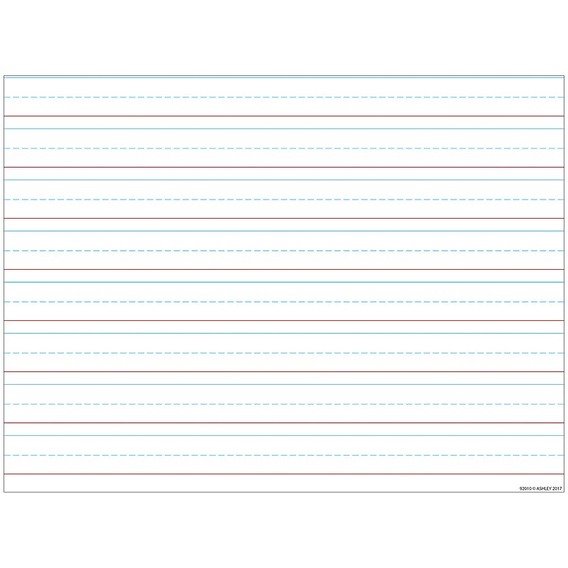 Ashley® 17" x 22" Handwriting 3/4" Lined Smart Poly Chart (ASH92010) image 1