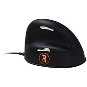 R-Go HE Break Wired Vertical Ergo Mouse, Large, Right Hand Black (RGOBRHEMLR)