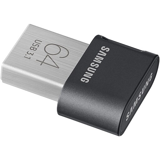 Samsung FIT Plus 64GB USB 3.1 Type A Flash Drive, Black (MUF-64AB