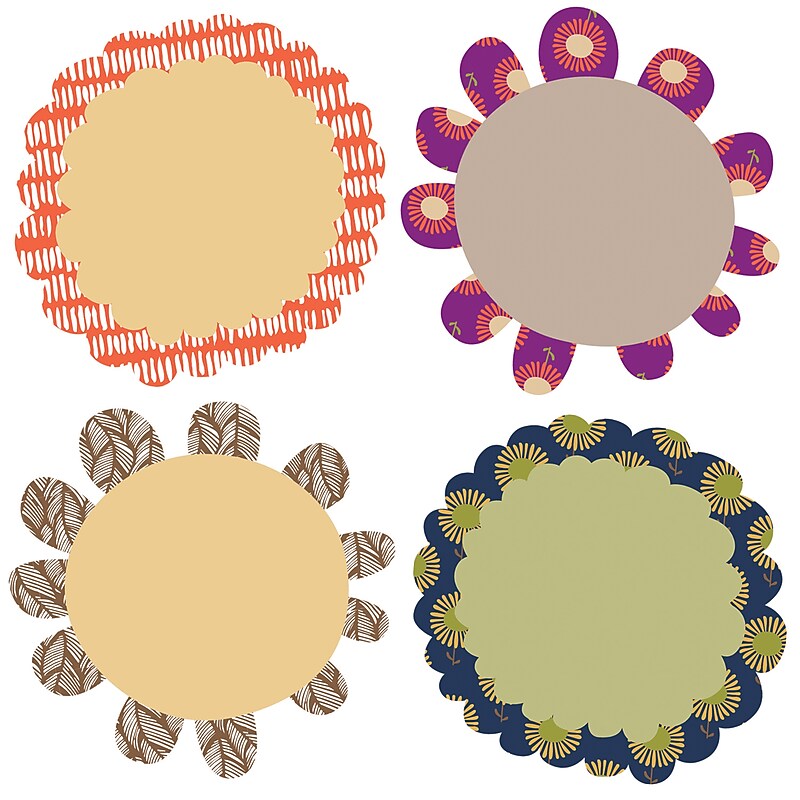 Carson Dellosa You-Nique Flowers Cut Outs, 3.5" x 5.25" Assorted Colors (CD-120204) image 1