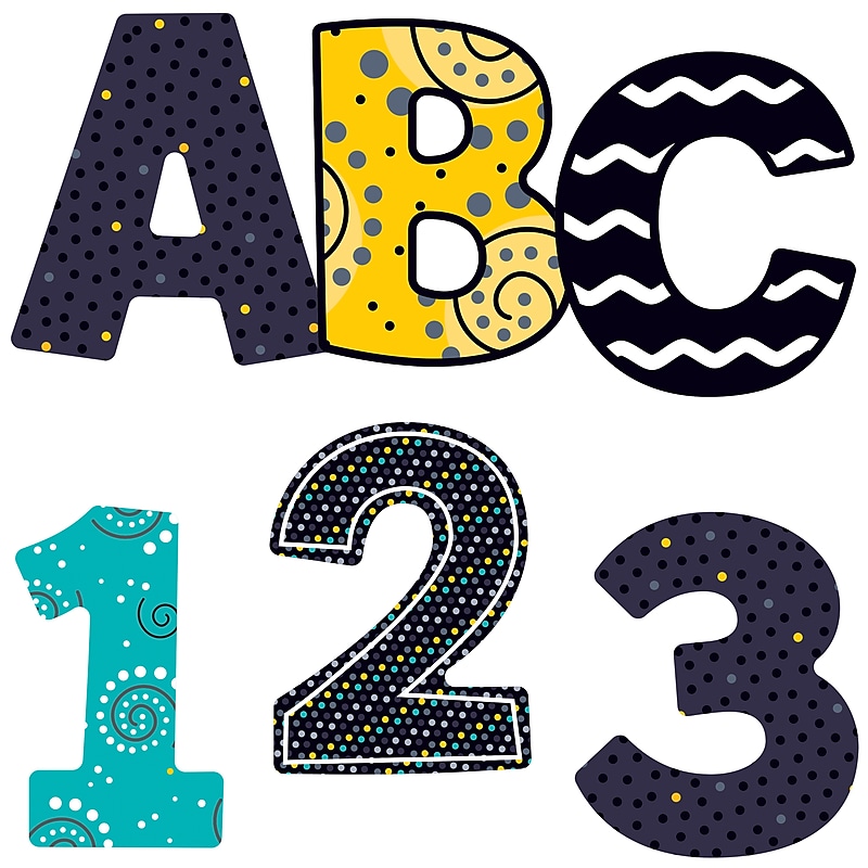Carson-Dellosa Black, White & Bold EZ Letters, 152 Pieces (CD-130058) image 1