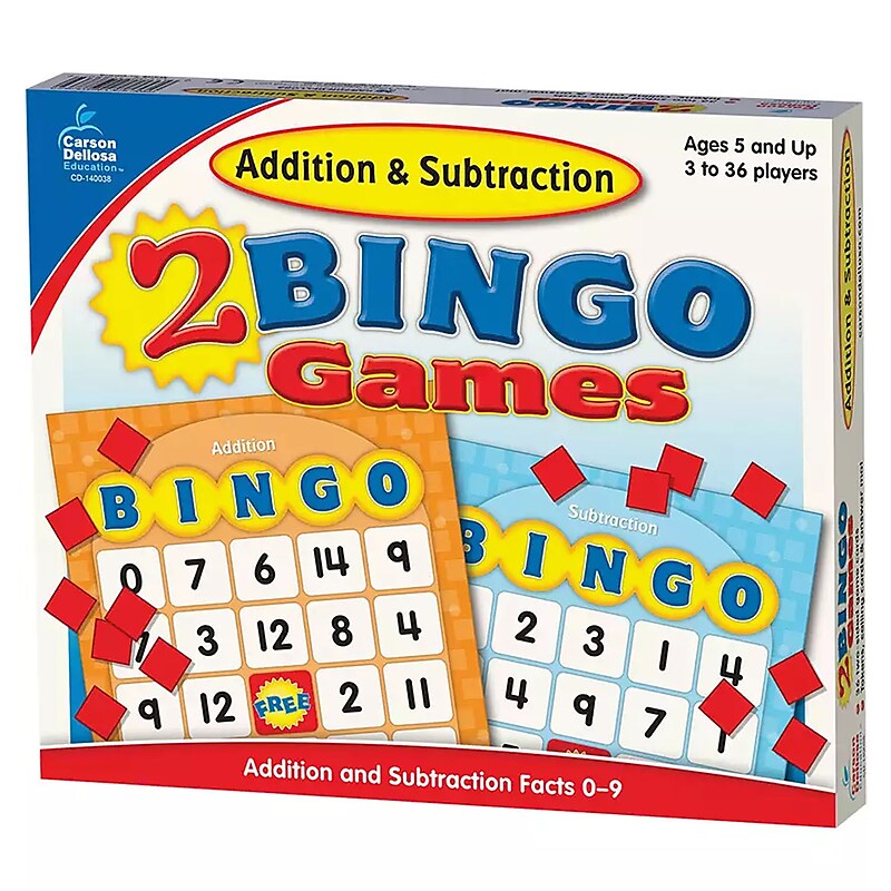 Carson Dellosa Education Addition & Subtraction Bingo Board Game (CD-140038) image 1