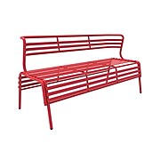 Safco CoGo Steel Outdoor/Indoor Bench, Red (4368RD)