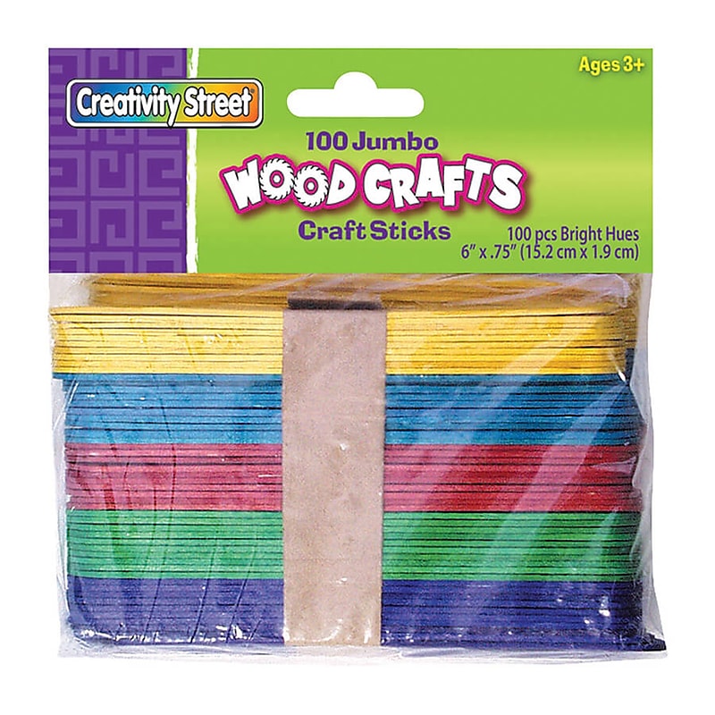 Chenille Craft® Bright Hues Jumbo Craft Sticks image 1
