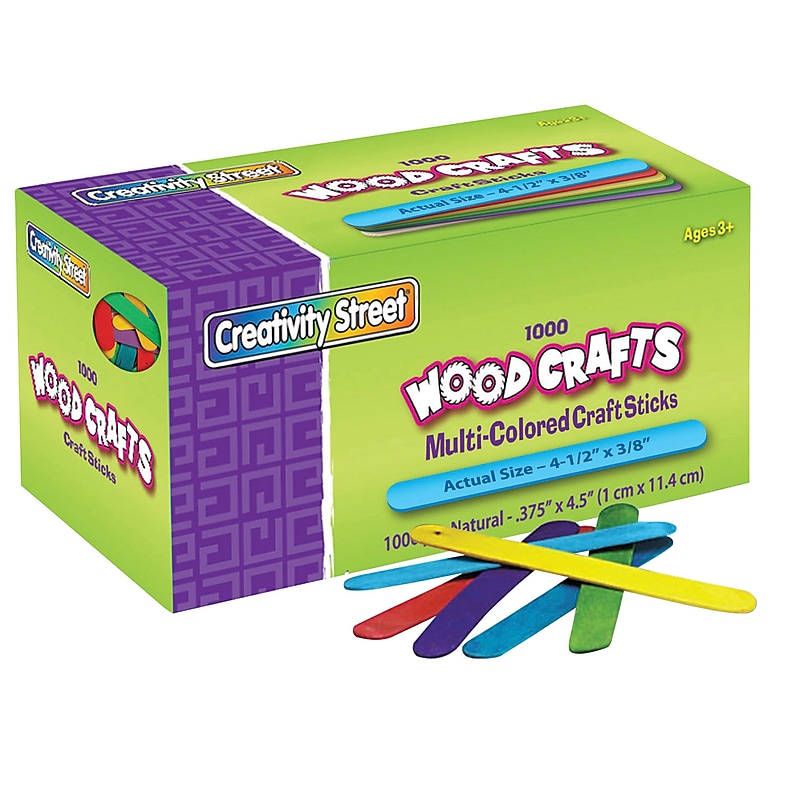 Chenille Kraft® Craft Sticks, Bright Hues, 1000/Pk image 1