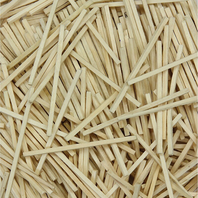 Chenille Kraft Wooden Mini Craft Sticks, Birch Wood, 500 Per Pack, 12/ Pack (CK389401-12) image 1