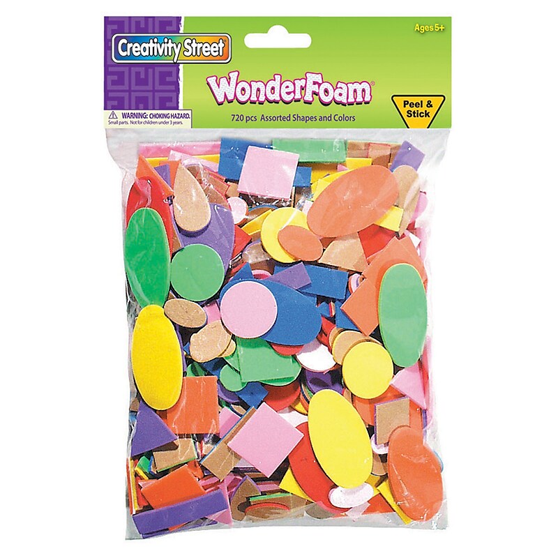 Creativity Street® WonderFoam® Peel & Stick Foam, Assorted Colors, 720/Pack (CK-4308) image 1