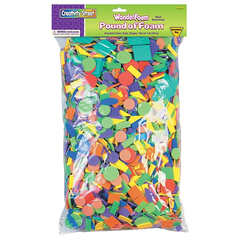 Creativity Street® WonderFoam® Pound of Foam™, Assorted Sizes, Assorted Colors (CK-4310) image 1