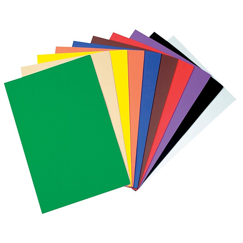 Chenille Kraft WonderFoam® Sheets, Assorted 10 Colors, 9" x 12", 10 Per Pack, 3 Packs (CK-4318-3) image 1
