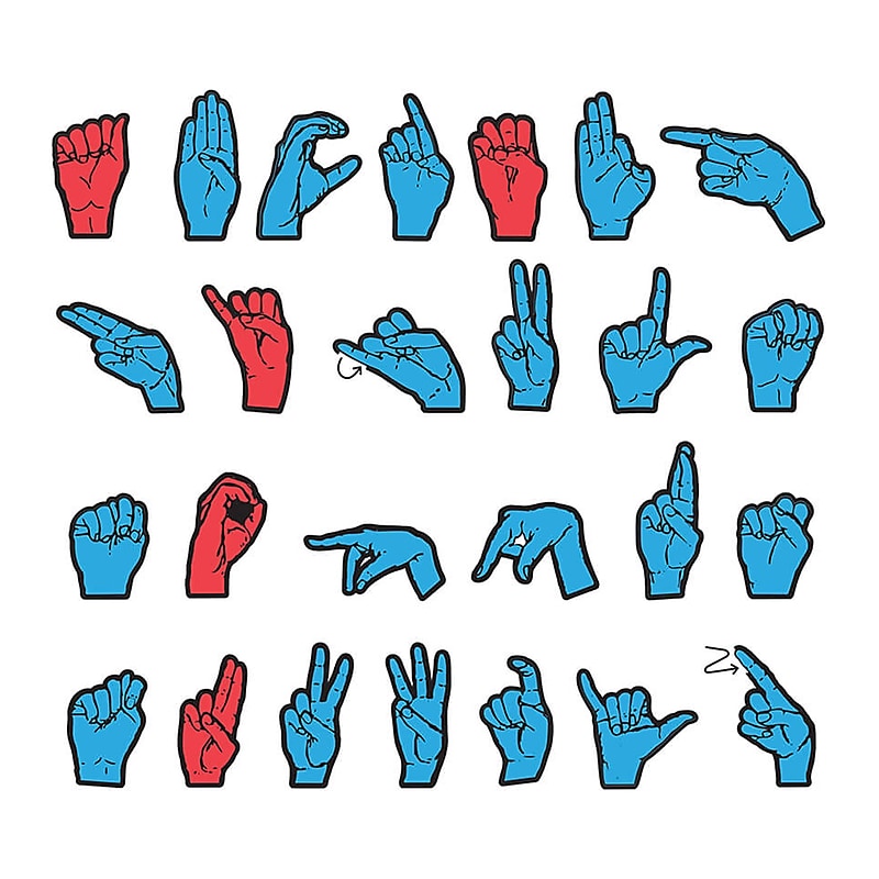 Chenille Kraft Wonderfoam Magnetic Sign Language Letters, Multicolor, 52/Pack, 2 Packs/Bundle (CK-4448-2) image 1