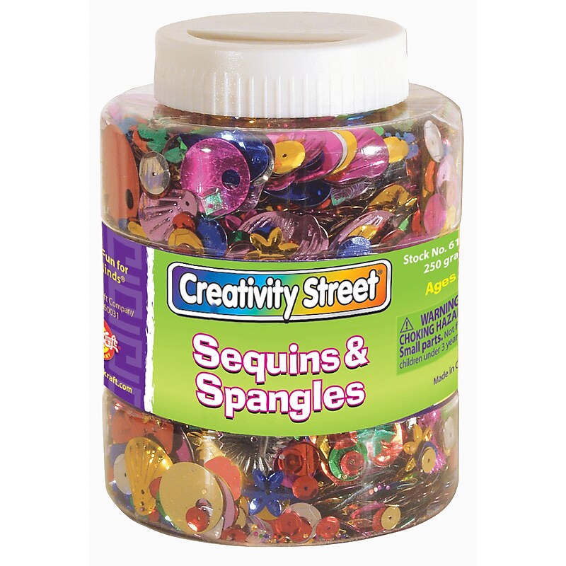 Creativity Street® Sequins & Spangles Jar, Confetti & Sequins, Assorted Colors (CK-6129) image 1