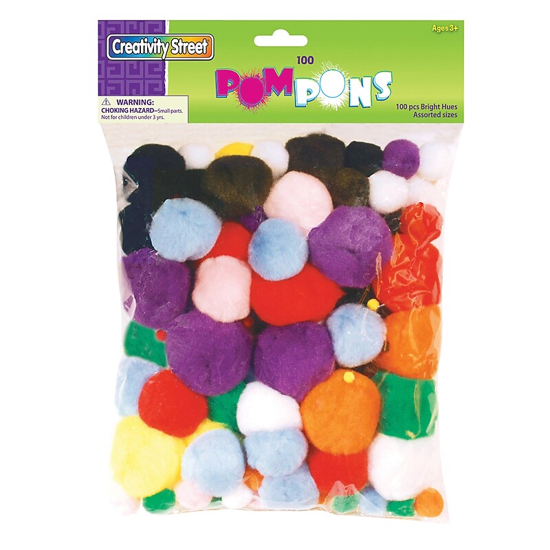 Creativity Street Pom Pons, Assorted Colors, 100/Pack image 1