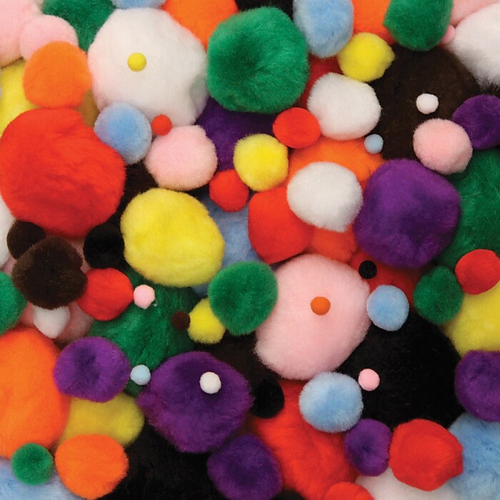 Creativity Street Pom Pons, Assorted Colors, 100/Pack | Staples