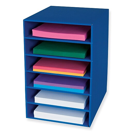 Pacon® Classroom Keepers® Blue Shelf Organizer With 6 Slots Staples