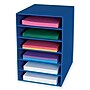 Pacon Classroom Keepers Corrugated 6-Shelf Organizer, 17.8" x 13.5" x 12", Blue (PAC001312)~#|#~m007111518_sc7