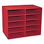 Pacon Classroom Keepers 10-Shelf Organizer, Corrugated Cardboard, 17" x 12.88" x 21", Red (PAC001314)~#|#~m007111521_sc7
