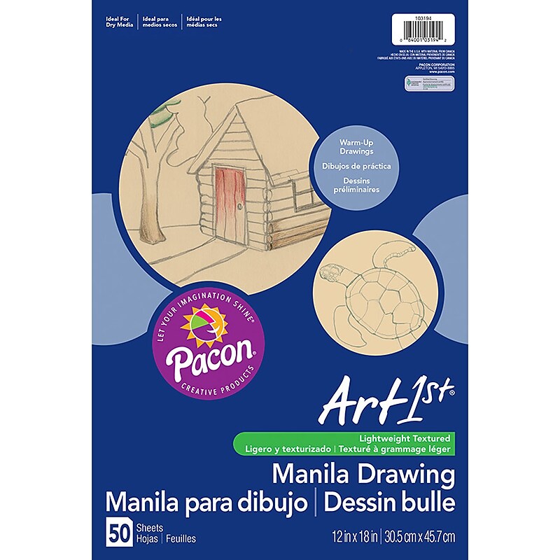 Art1st Lightweight Drawing Paper, Manila 50 Sheets (PAC103194) image 1