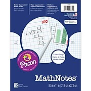 MathNotes® Graph Paper, 8 ½”x 11”, White, 150 Sheets