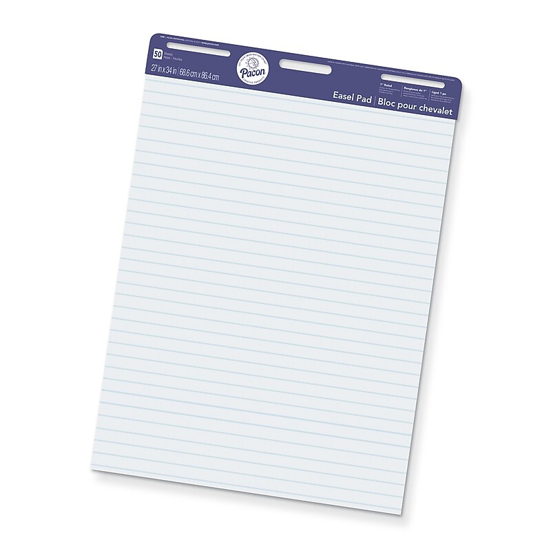 Pacon Easel Pad, 27" x 34", Lined, 50 Sheets/Pad (PAC3386) image 1