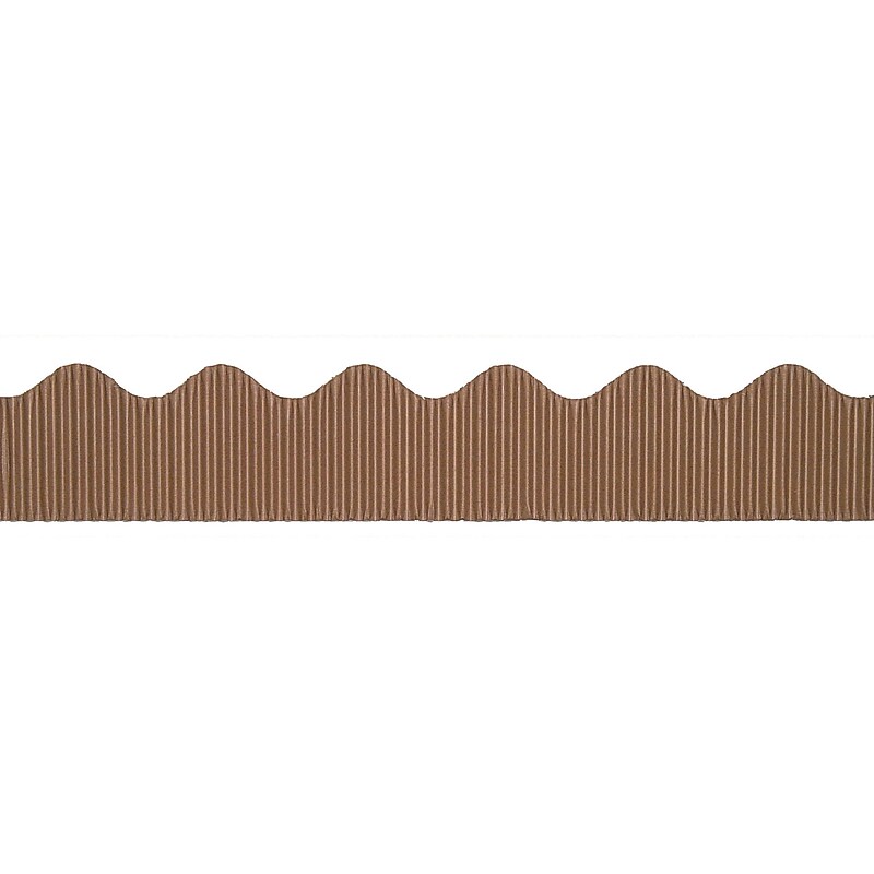 Pacon Bordette Decorative Border/Trim 2-1/4" x 50', Brown, 8/Bundle (PAC37026) image 1