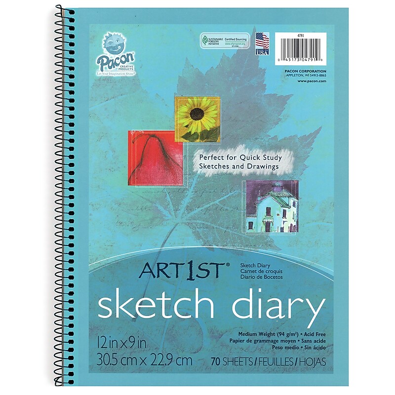 Pacon Art1st Design/Craft Paper, 9" x 12", White, 70/Sheets, 3/Bundle (PAC4791) image 1
