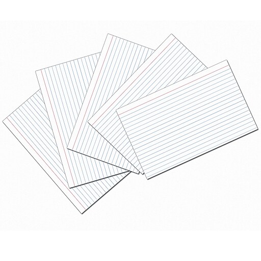 White 5x8 Ruled Index Cards 100pk White Sold As A Set Of 5 Packs Each Pack Has 100 Cards For A Total Of 500 Pac5137 - 