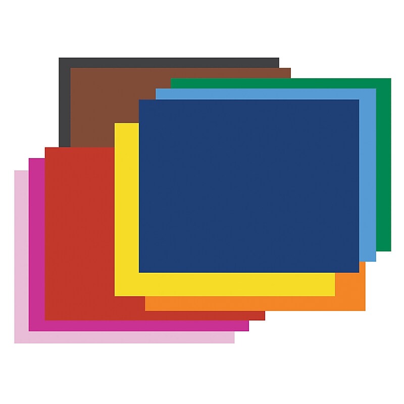 Pacon Poster Board, 28" x 22", Cardstock, Assorted Colors, 100 Sheets/Pack (PAC5487) image 1