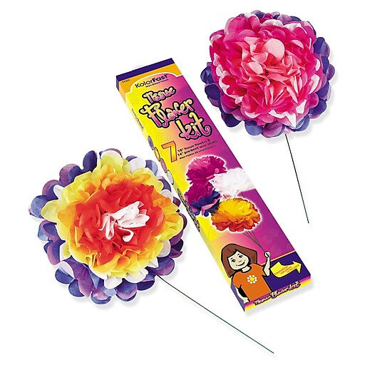 Pacon® KolorFast® 10"(Dia) Tissue Paper Flower Kit at Staples