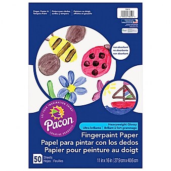 Pacon® Finger Paint Paper, 11" x 16", 50/PK, 6 PK/BD